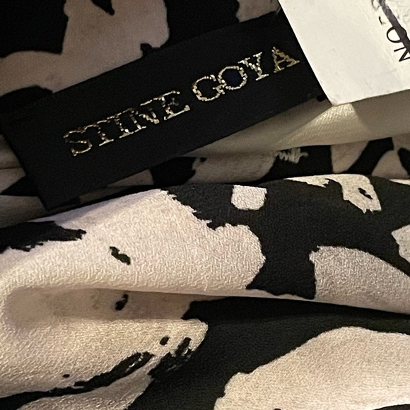 Stine Goya | Hunter Dress | Midi Medium Abstract Lined Art To Wear Black $350 - Picture 13 of 16